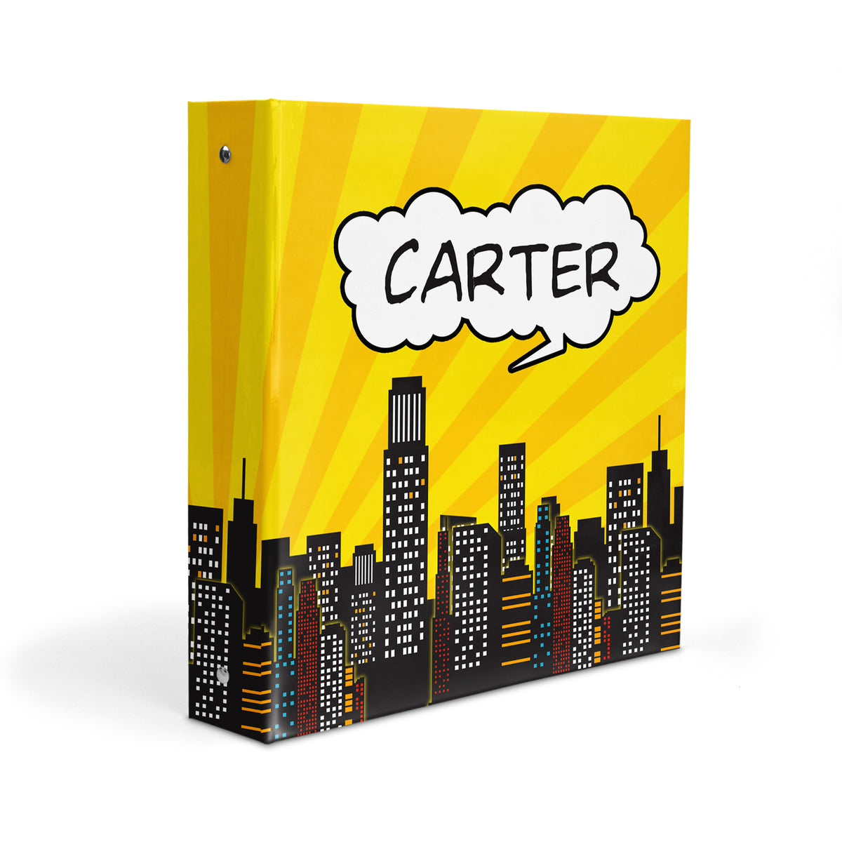 Superhero Personalized Custom 2" 3 Ring Binder • School Office Supplies