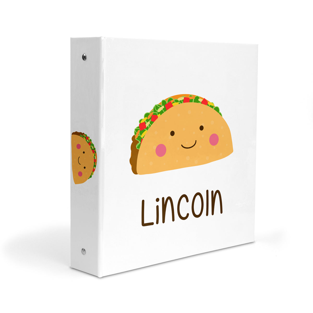 Taco Personalized Custom 2" 3 Ring Binder • School Office Supplies