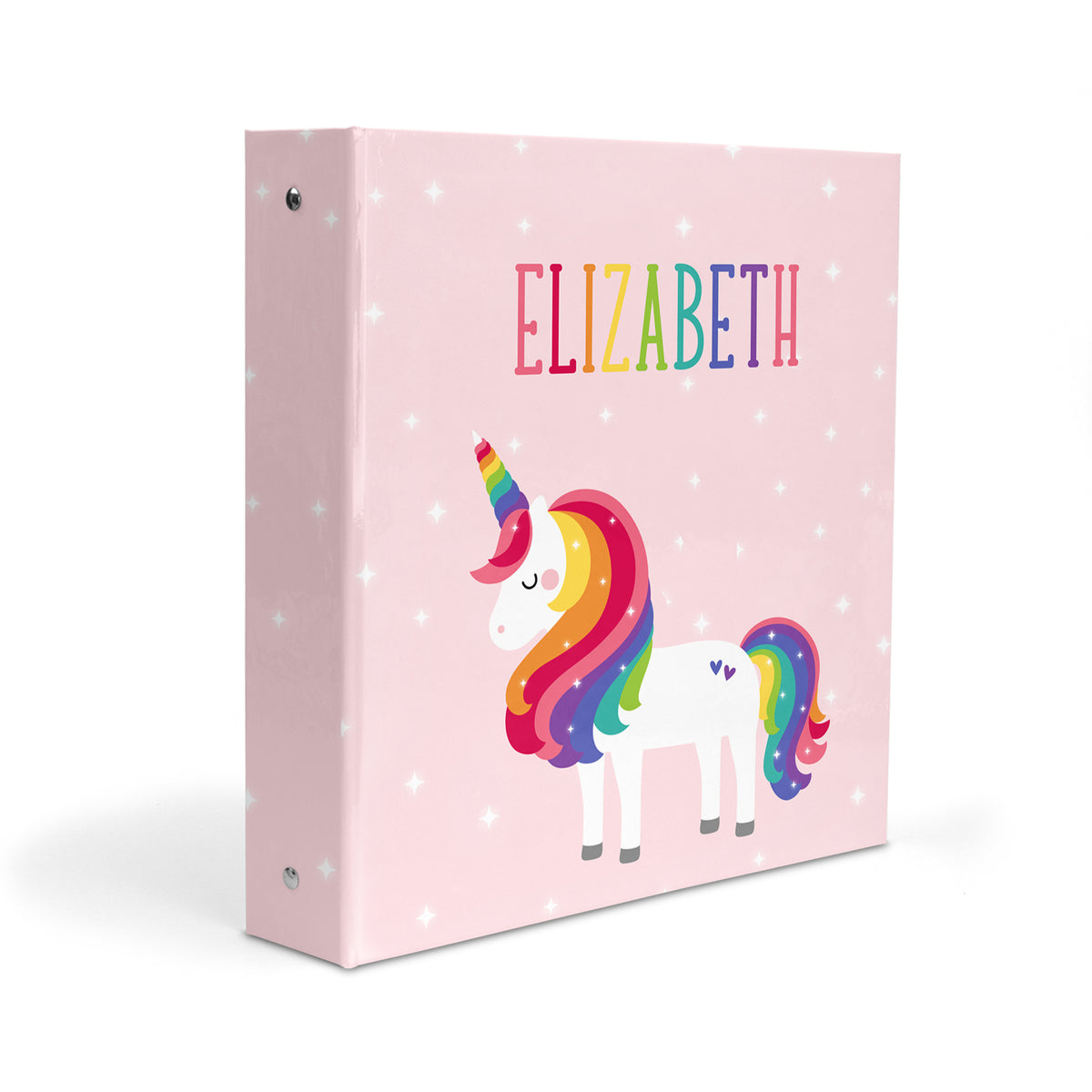 Unicorn Rainbow Personalized Custom 2" 3 Ring Binder • School Office Supplies