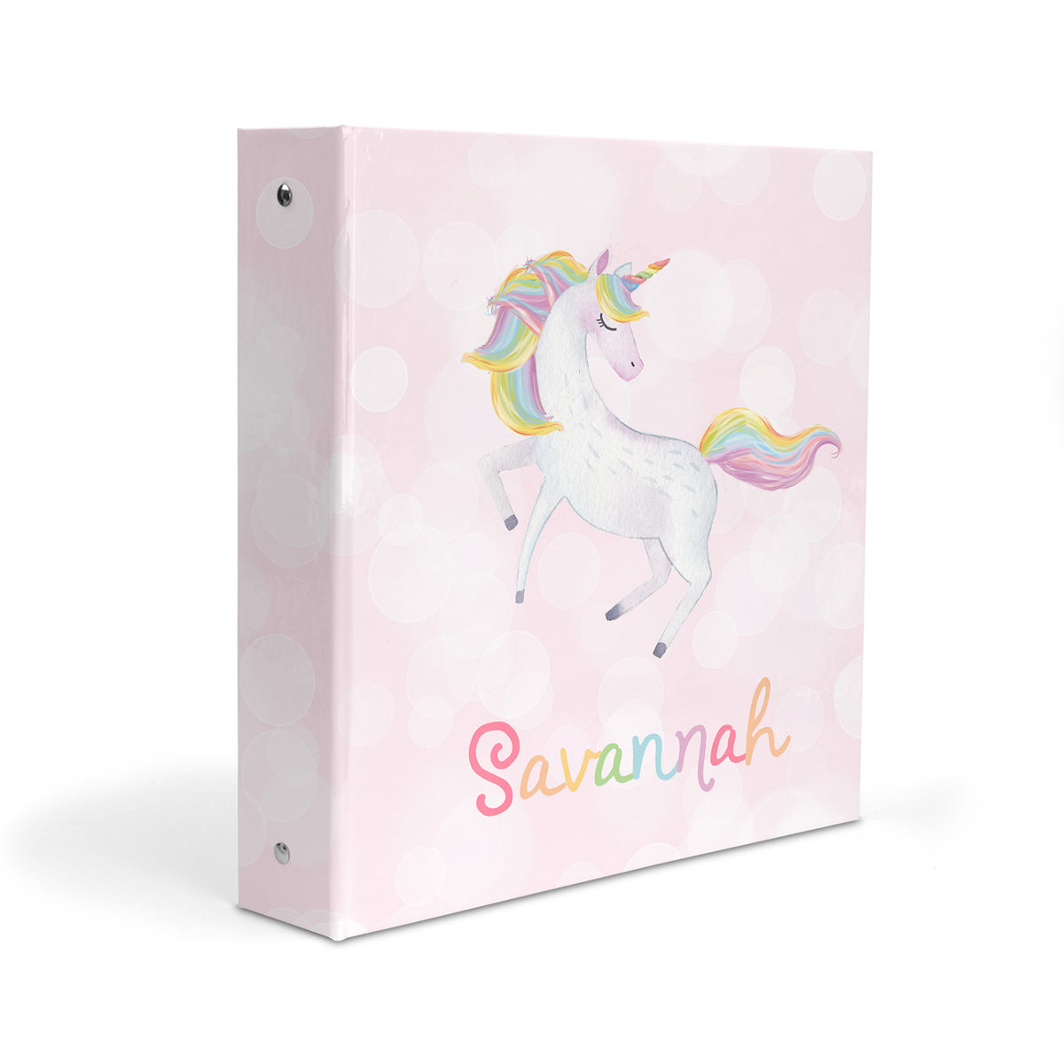 Unicorn Rainbow Personalized Custom 2" 3 Ring Binder • School Office Supplies