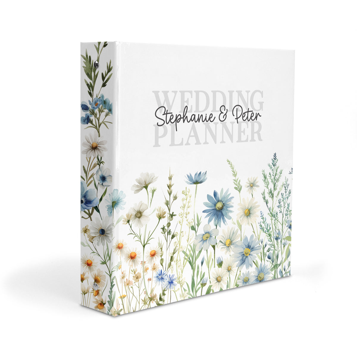 Wildflower Wedding Bridal Personalized Custom 2" 3 Ring Binder • School Office Supplies