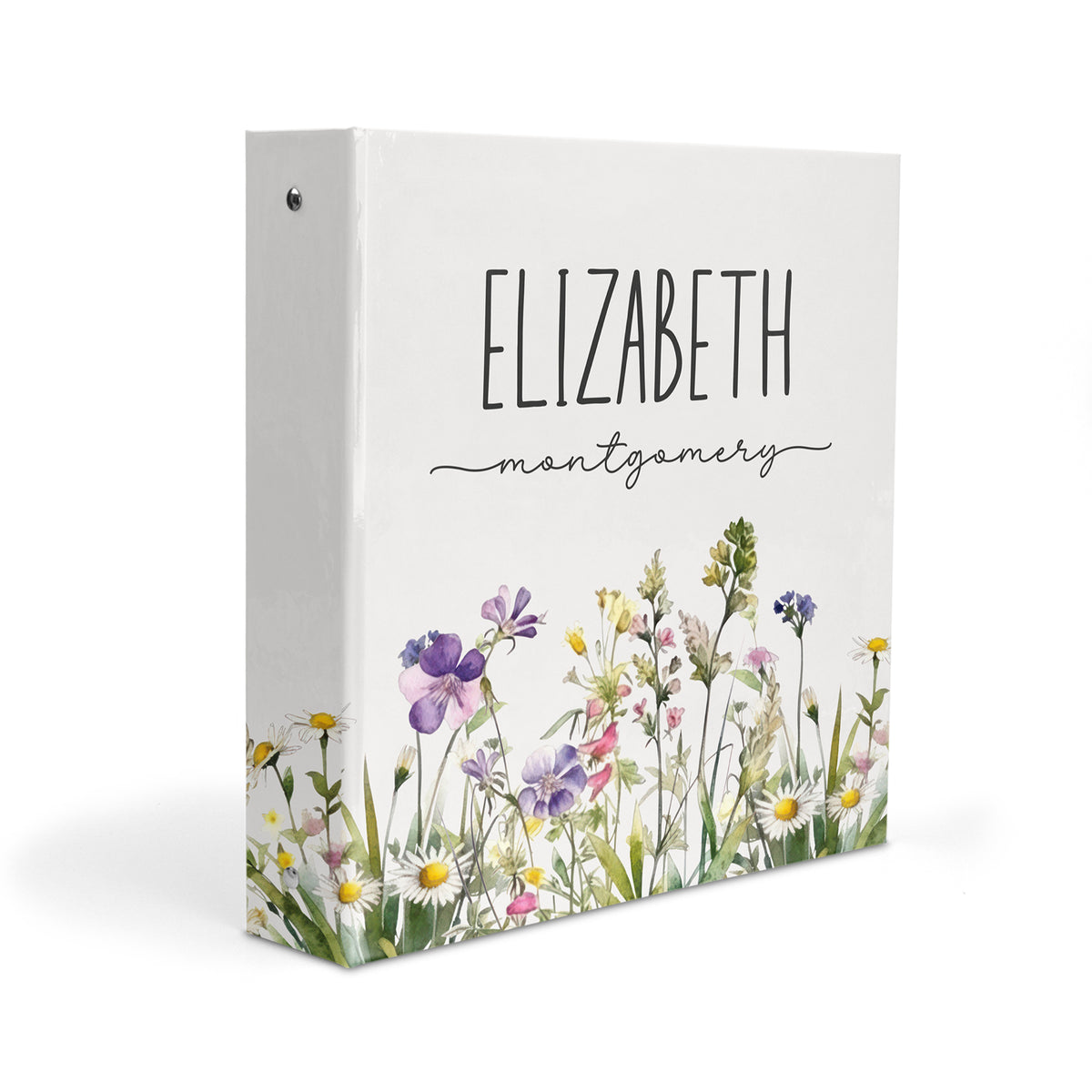 WildFlowers Personalized Custom 2" 3 Ring Binder • School Office Supplies