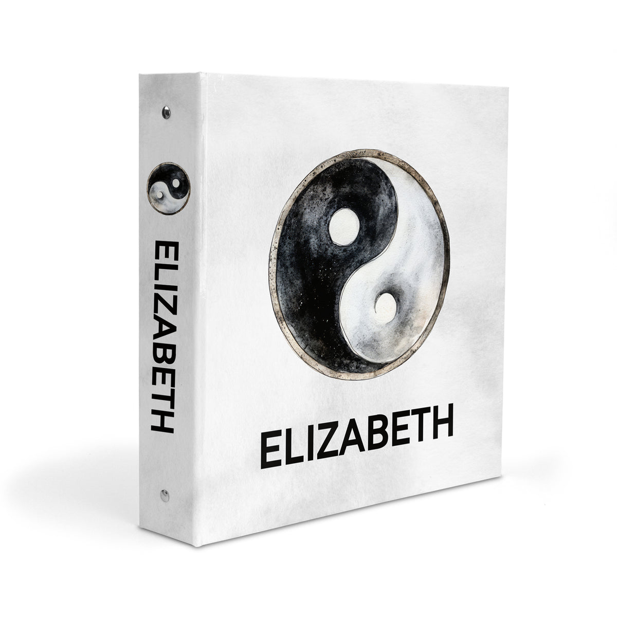 Yin Yang Personalized Custom 2" 3 Ring Binder • School Office Supplies