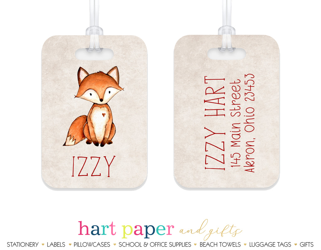 Fox luggage tag store