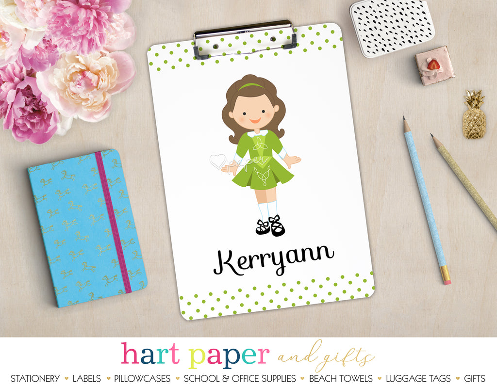 Irish Dancer Dancing Clipboard Personalized Back to School Office Gift