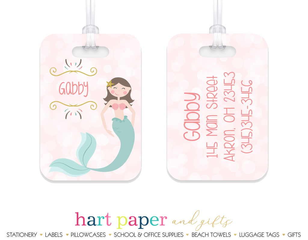 Mermaid luggage tag hotsell
