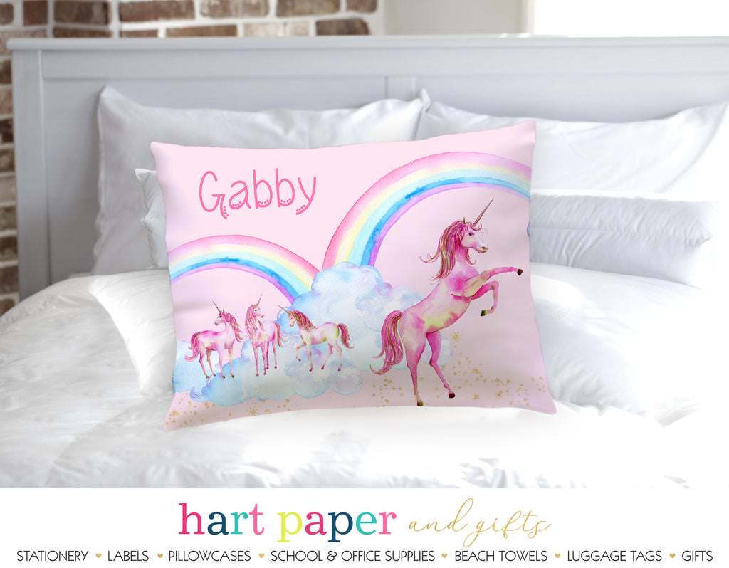 Personalised unicorn pillow case store
