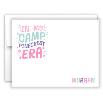 In My Camp Era Summer Camping Note Cards Stationery • Fill in Blank, Lined or Blank Cards