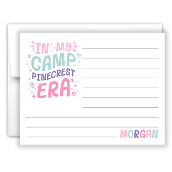 In My Camp Era Summer Camping Note Cards Stationery • Fill in Blank, Lined or Blank Cards