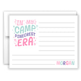 In My Camp Era Summer Camping Note Cards Stationery • Fill in Blank, Lined or Blank Cards