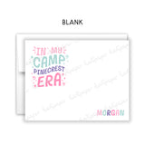 In My Camp Era Summer Camping Note Cards Stationery • Fill in Blank, Lined or Blank Cards