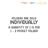 Pastel Rainbow Heart Tie Dye Personalized 2-Pocket Folder
