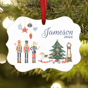 Nutcracker Christmas Ornament Personalized Custom Holiday Decor Gift Boy Girl Ballerina Ballet