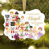 Nutcracker Christmas Ornament Personalized Custom Holiday Decor Gift Boy Girl Ballerina Ballet