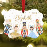 Nutcracker Christmas Ornament Personalized Custom Holiday Decor Gift Boy Girl Ballerina Ballet