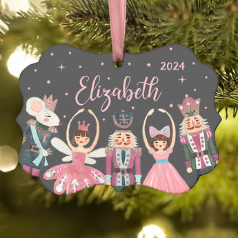 Nutcracker Christmas Ornament Personalized Custom Holiday Decor Gift Boy Girl Ballerina Ballet