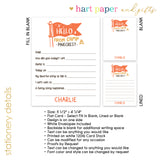 Camp Flag Summer Camping Note Cards Stationery • Fill in Blank, Lined or Blank Cards