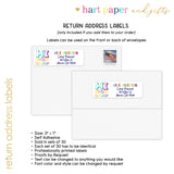 Rainbow Hi from Camp Summer Camping Note Cards Stationery • Fill in Blank, Lined or Blank Cards