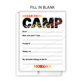 Car Treads Summer Camp Camping Note Cards Stationery • Fill in Blank, Lined or Blank Cards