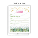 Stars Trees Summer Camp Camping Note Cards Stationery • Fill in Blank, Lined or Blank Cards