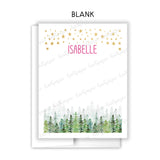 Stars Trees Summer Camp Camping Note Cards Stationery • Fill in Blank, Lined or Blank Cards