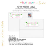 Green Pink Hello from Camp Summer Camping Note Cards Stationery • Fill in Blank, Lined or Blank Cards