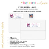 Disco Ball Bow Hello from Camp Summer Camping Note Cards Stationery • Fill in Blank, Lined or Blank Cards