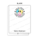 Rainbow Tie Dye Happy Summer Camp Camping Note Cards Stationery • Fill in Blank, Lined or Blank Cards