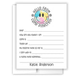 Rainbow Tie Dye Happy Summer Camp Camping Note Cards Stationery • Fill in Blank, Lined or Blank Cards