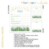 Stars Trees Summer Camp Camping Note Cards Stationery • Fill in Blank, Lined or Blank Cards