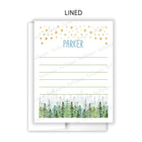 Stars Trees Summer Camp Camping Note Cards Stationery • Fill in Blank, Lined or Blank Cards