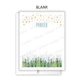 Stars Trees Summer Camp Camping Note Cards Stationery • Fill in Blank, Lined or Blank Cards