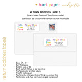 Rainbow Hello from Camp Summer Camping Note Cards Stationery • Fill in Blank, Lined or Blank Cards