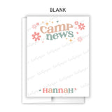 Retro Rainbow Summer Camp Camping Note Cards Stationery • Fill in Blank, Lined or Blank Cards