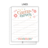 Retro Rainbow Summer Camp Camping Note Cards Stationery • Fill in Blank, Lined or Blank Cards