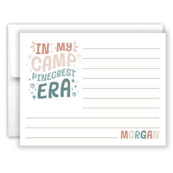 In My Camp Era Summer Camping Note Cards Stationery • Fill in Blank, Lined or Blank Cards