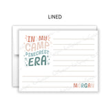 In My Camp Era Summer Camping Note Cards Stationery • Fill in Blank, Lined or Blank Cards