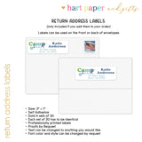 Retro Blue Rainbow Summer Camp Camping Note Cards Stationery • Fill in Blank, Lined or Blank Cards