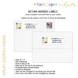 Rainbow Hello from Camp Summer Camping Note Cards Stationery • Fill in Blank, Lined or Blank Cards