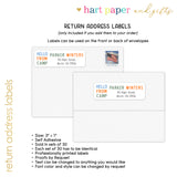 Blue Orange Hello from Camp Summer Camping Note Cards Stationery • Fill in Blank, Lined or Blank Cards