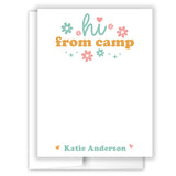 Retro Rainbow Summer Camp Camping Note Cards Stationery • Fill in Blank, Lined or Blank Cards