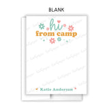 Retro Rainbow Summer Camp Camping Note Cards Stationery • Fill in Blank, Lined or Blank Cards