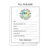 Rainbow Tie Dye Happy Summer Camp Camping Note Cards Stationery • Fill in Blank, Lined or Blank Cards