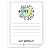 Rainbow Tie Dye Happy Summer Camp Camping Note Cards Stationery • Fill in Blank, Lined or Blank Cards