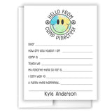 Rainbow Tie Dye Happy Summer Camp Camping Note Cards Stationery • Fill in Blank, Lined or Blank Cards