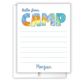Rainbow Tie Dye Summer Camp Camping Note Cards Stationery • Fill in Blank, Lined or Blank Cards