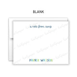 Rainbow Note from Camp Summer Camping Note Cards Stationery • Fill in Blank, Lined or Blank Cards