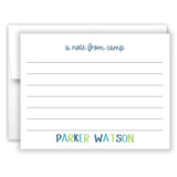 Rainbow Note from Camp Summer Camping Note Cards Stationery • Fill in Blank, Lined or Blank Cards