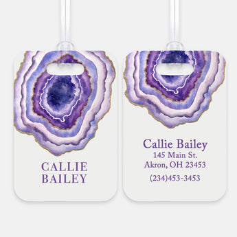 Agate Geode Luggage Bag Tag