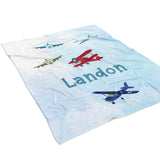 Airplane Minky Blanket Personalized Custom